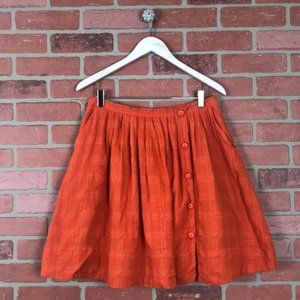 Anthropologie Postmark Darlene Dobby Orange Skirt